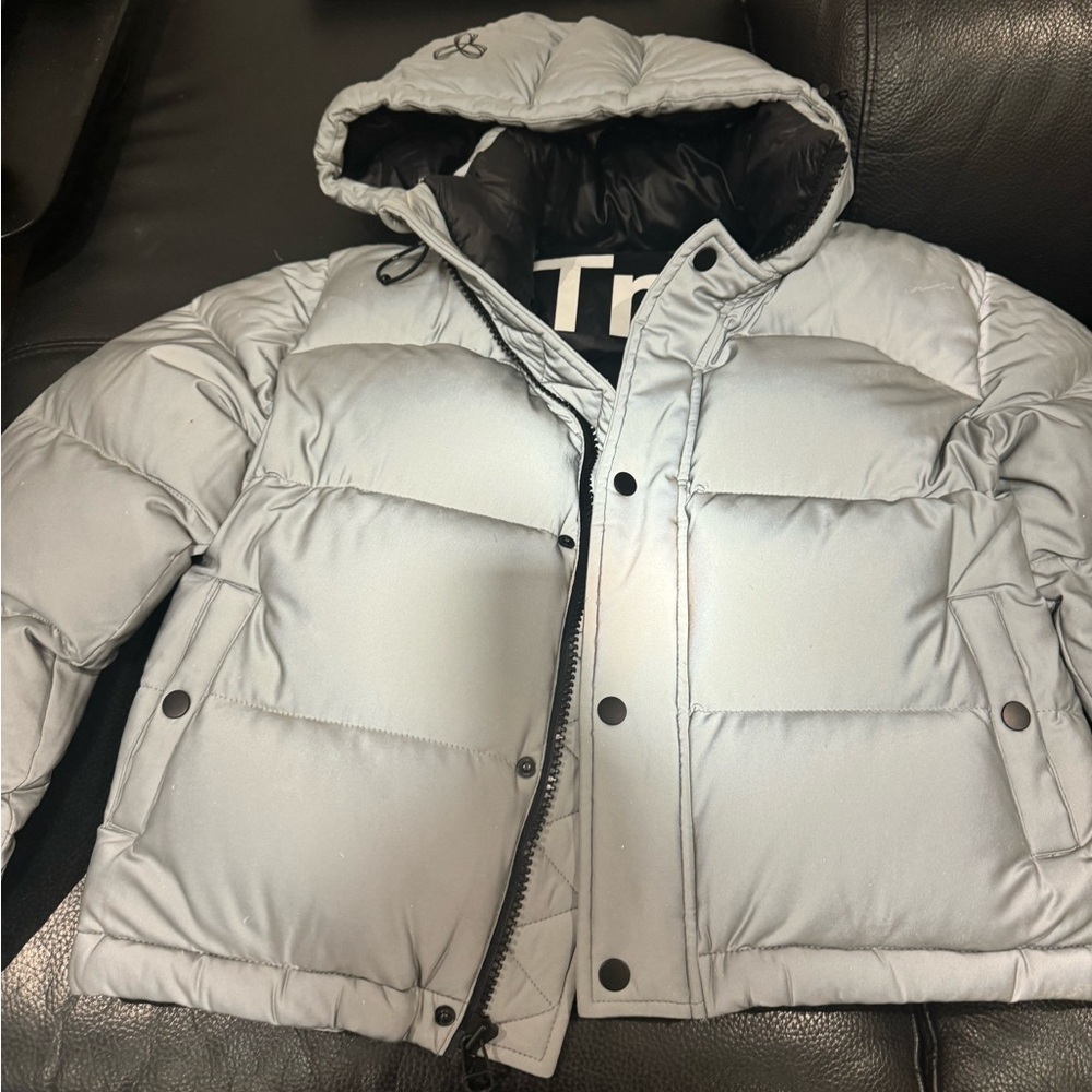 Aritzia super Puff reflective silver  Jacket - Picture 2 of 6